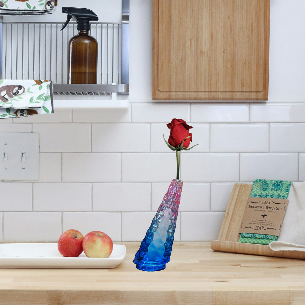 Puffco Peak Blue Pink Glass Ornament | Peak & Peak Pro